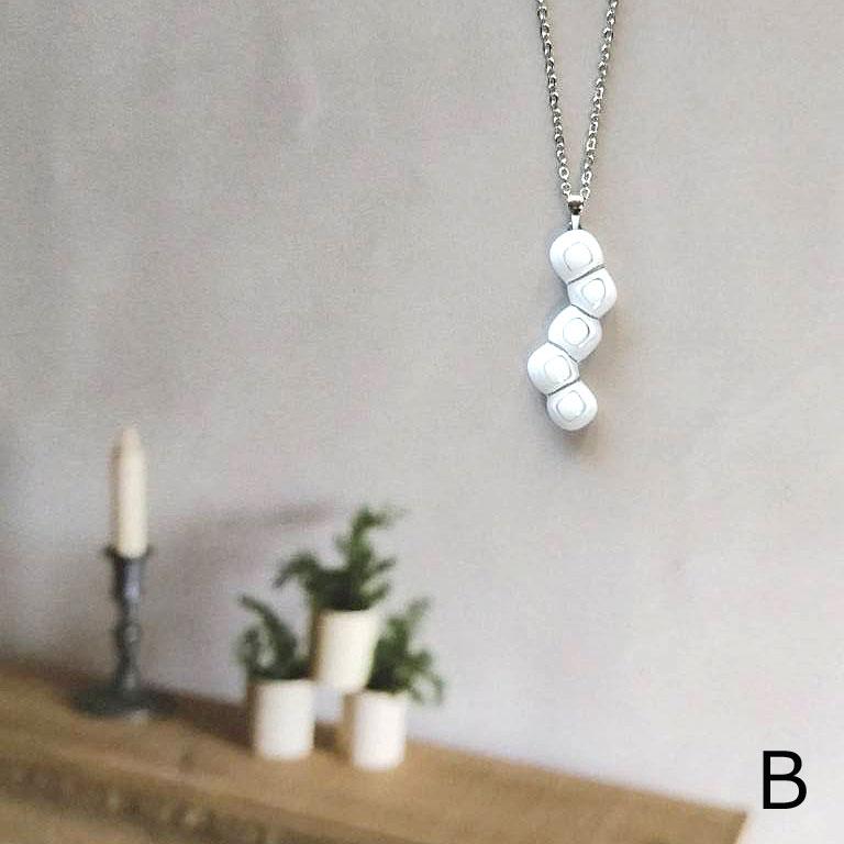 【ベネチアンガラス】白い稲妻ペンダント・選択可 | 2枚目