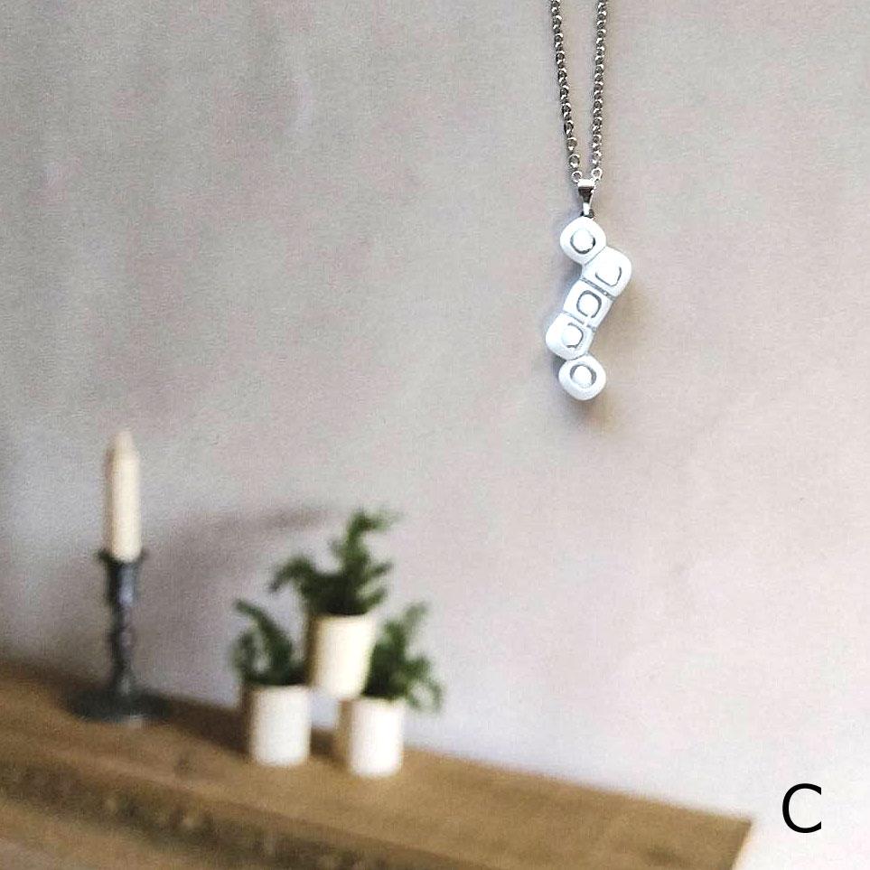 【ベネチアンガラス】白い稲妻ペンダント・選択可 | 3枚目