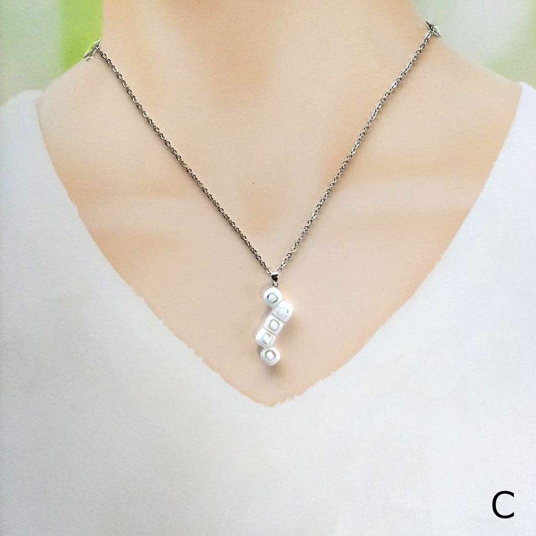 【ベネチアンガラス】白い稲妻ペンダント・選択可 | 6枚目