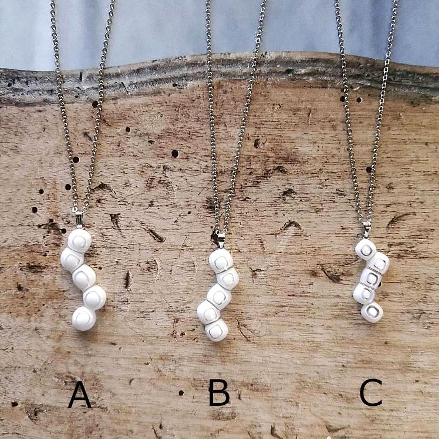 【ベネチアンガラス】白い稲妻ペンダント・選択可 | 7枚目